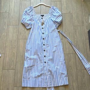 Jcrew NWT dress, blue stripe, size small
